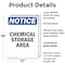Signmission Chemical Storage Area OSHA Notice Sign, Plastic, 12in W x 18in L, 2PK OS-2PACK-NS-P-1218-V-10570 - alternate 6